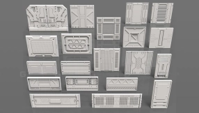 20+科幻机械面板合集1 Sci-Fi Panels Collection 1 - 20 Pieces