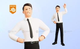 商务办公室男性角色  Business Office Man Character