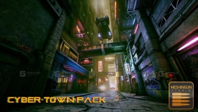 【UE】赛博小镇资源包  Cyber-Town Pack