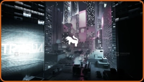 未来屋顶城市环境 Futuristic Rooftop City Environment