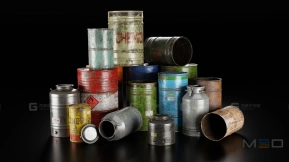 【UE】铁通铁罐油桶金属罐子瓶子盒子 Metal Containers