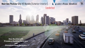 【UE】次世代模块化城市V3 [捆绑包-外部与内部]  Next Gen Modular City V3 [Bundle-Exteriors & Interiors]