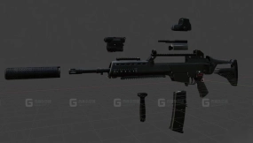 自动步枪-G36A3 3D model