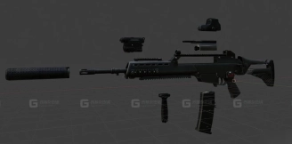 自动步枪-G36A3 3D model