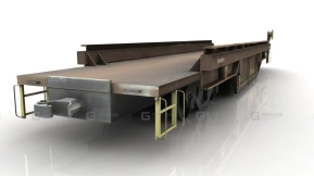 小型火车平板车 - Train flatcar small 3D model-41
