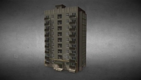 后苏联九层建筑 nine-story building of the post soviet