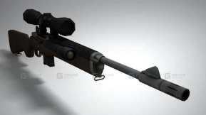 迷你14狙击枪-64 - Sniper mini14 3D model-64
