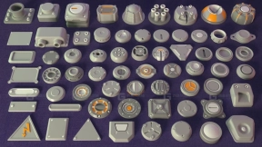 65+工业密封盖板组合部件7 Industrial Kitbash 7 - 65 pieces