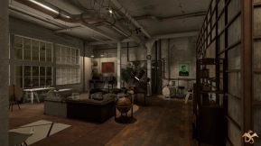【UE】实验室室内空间  Laboratory Interior Studio in Loft Style