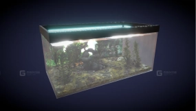 虚拟水族馆鱼缸模型附带动画 Animated virtual aquarium