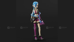 金克丝动漫风格（完全绑定） - Jinx Anime Style (Fully Rigged)