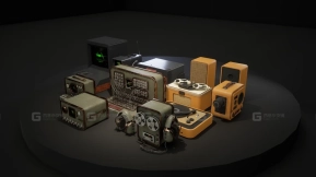 【UE】15款复古科技道具全息材质  15 Retro Tech Props with Hologram Material
