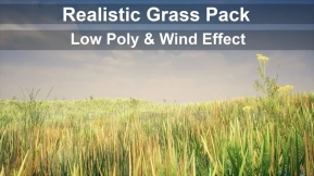 【UE】低多边形写实草地包  Low Poly Realistic Grass Pack