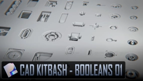 CAD套件布尔运算工具包01 CAD Kitbash - Booleans 01