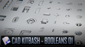 CAD套件布尔运算工具包01 CAD Kitbash - Booleans 01