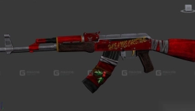 AK47圣诞版-AK47 Xmas 3D model