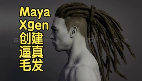 【国语】Maya使用Xgen创建逼真的毛发脏辫课程-上