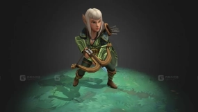 动画精灵弩手角色 - Elf arbalester animated character