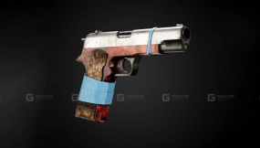 末世游戏就绪枪械 + 4K纹理 - Blenderkit系列07-Apocalyptic Game-Ready Guns + 4k Textures - Blenderkit Series07