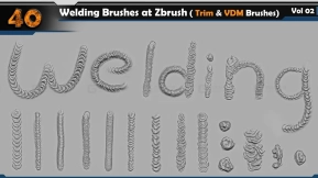 40个zbrush金属焊接焊缝笔刷