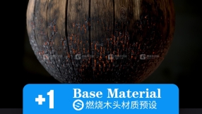 燃烧木头贴图材质预设 Artstation – Burnt Wood Planks Material – Substance Designer
