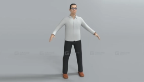 已绑定的亚当角色-Adam Character Rigged