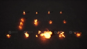 【UE】VDB火焰特效资源包  Fire FX VDB