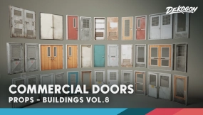 【UE】门模型Buildings VOL.8  Commercial Doors (Nanite & Low Poly)