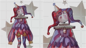 水彩风格3D版《神奇数字马戏团》Pomni角色制作解析