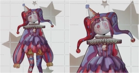 水彩风格3D版《神奇数字马戏团》Pomni角色制作解析