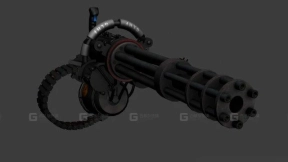 加特林机枪-7 - Minigun 3D model-7