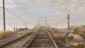 【UE】沿海湿地铁路桥梁码头废旧 Coastal Wetland & Railroad Bridge