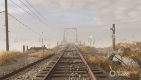 【UE】沿海湿地铁路桥梁码头废旧 Coastal Wetland & Railroad Bridge