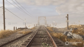 【UE】沿海湿地铁路桥梁码头废旧 Coastal Wetland & Railroad Bridge