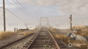 【UE】沿海湿地铁路桥梁码头废旧 Coastal Wetland & Railroad Bridge