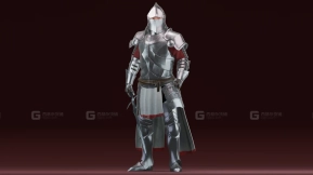 持剑骑士-低多边形-Knight With Sword- Lowpoly