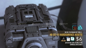 40个机械科幻零部件3D模型 3D Kitbash Set Vol.2