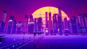 【UE】赛博朋克城市套件 Synthwave City Kit