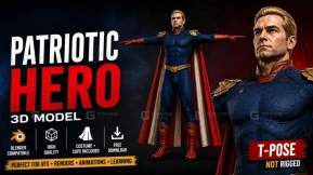 祖国人黑袍纠察队 Patriotic Hero 3D Model
