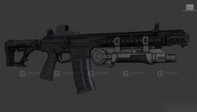 索萨尔-17 SBMOD G型突击步枪-SOWSAR-17 SBMOD type G’ Assault Rifle 3D model