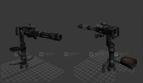 迷你重机枪-MiniGun 3D model-7