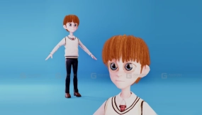 风格化男学生-Stylised Male Student