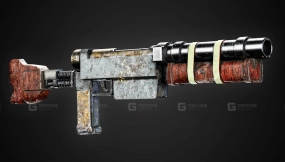 末日风格游戏就绪枪械 + 4K纹理 - Blenderkit系列05-Apocalyptic Game-Ready Guns + 4k Textures - Blenderkit Series05