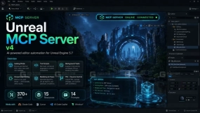 【UE5.7】Unreal MCP服务器 — 通过MCP实现UE5编辑器自动化的370多个AI工具  Unreal MCP Server — 370+ AI Tools for UE5 Editor Automation via MCP