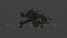 QF 40毫米Mk III 3D模型-16 - QF 40mm Mk III 3D model-16