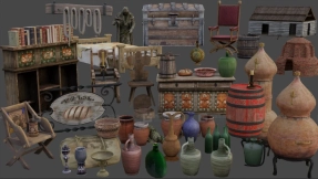 《巫师3》场景道具模型资产库 The Witcher 3 Wild Hunt Asset Library