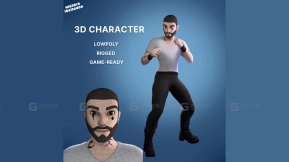 风格化游戏就绪男性模型  Stylized Game-Ready Male Model