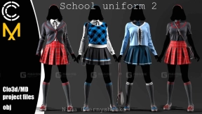 女学生校服套装+毛衣+短裙