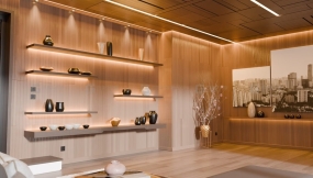 现代木质客厅场景模型 Modern Abstract Wooden Living Room
