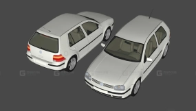 1997大众高尔夫 - 1997 Volkswagen Golf 3D model-58